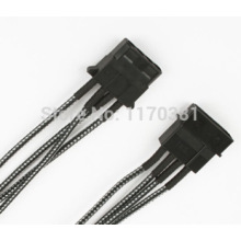 Sleeved 4pin Molex IDE Female to Male Power Extension Cabl